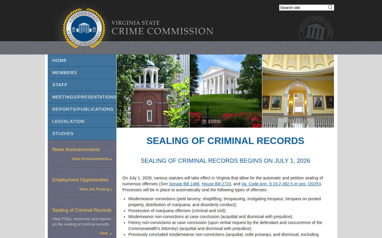 Virginia sealing information affecting Patrick County release mugshot access