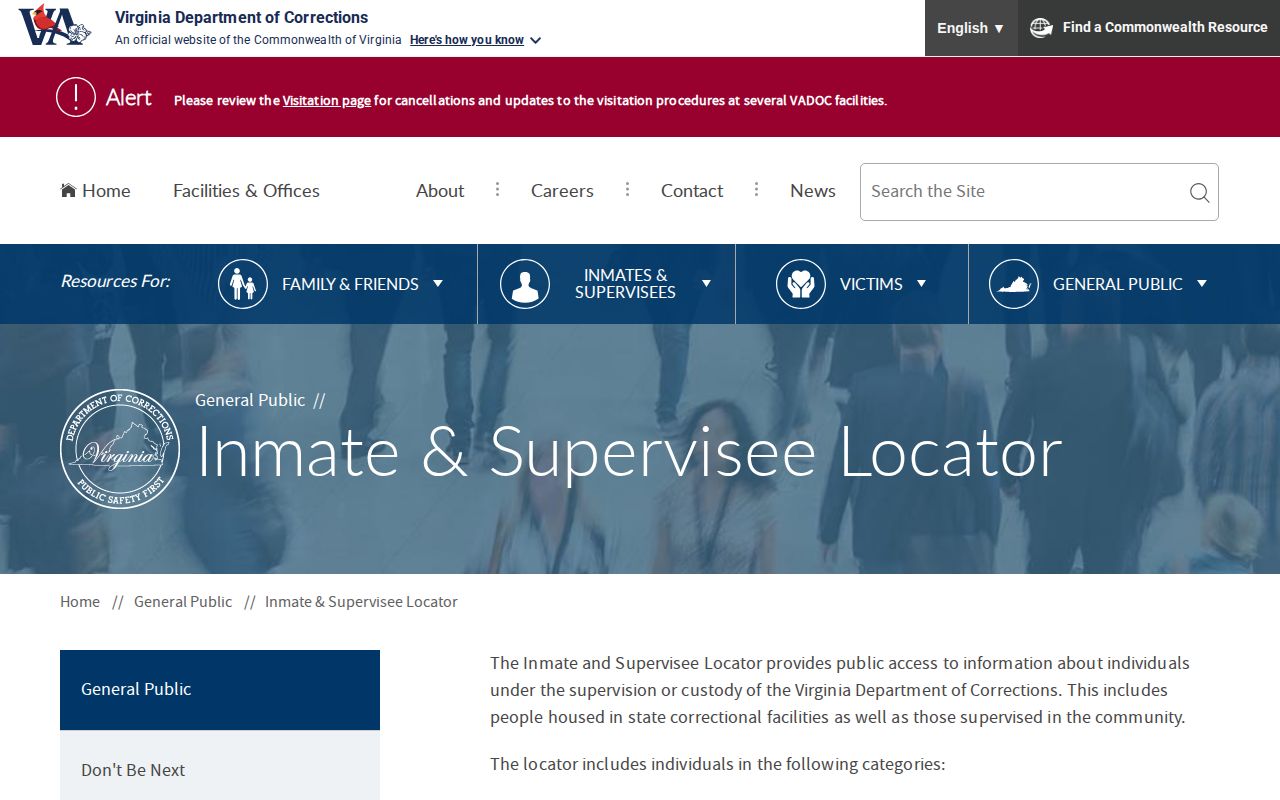 VADOC locator for Patrick County state release records